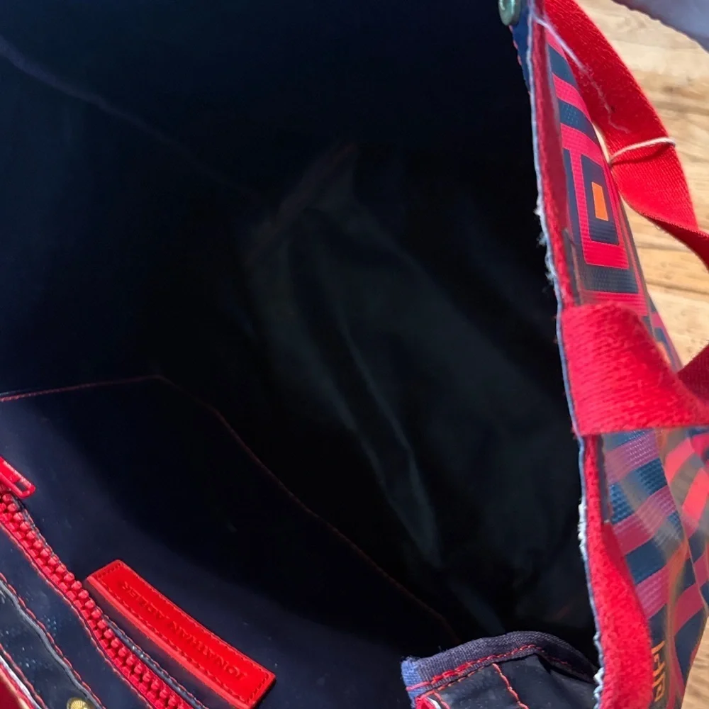 Jonathan Adler Red & Black Canvas Tote